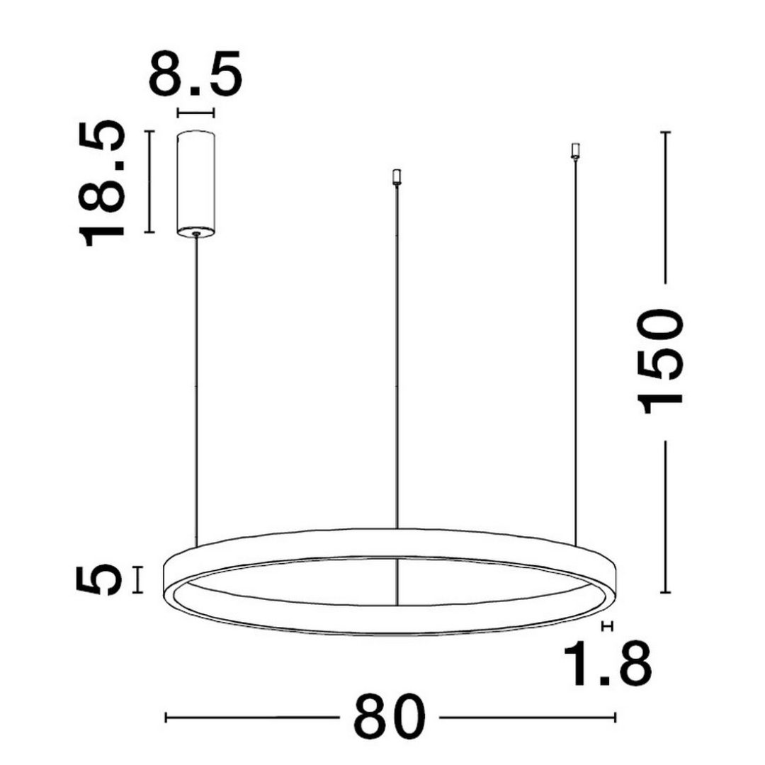 Nowoczesna lampa wisząca Bari M w uniwersalnym kolorze