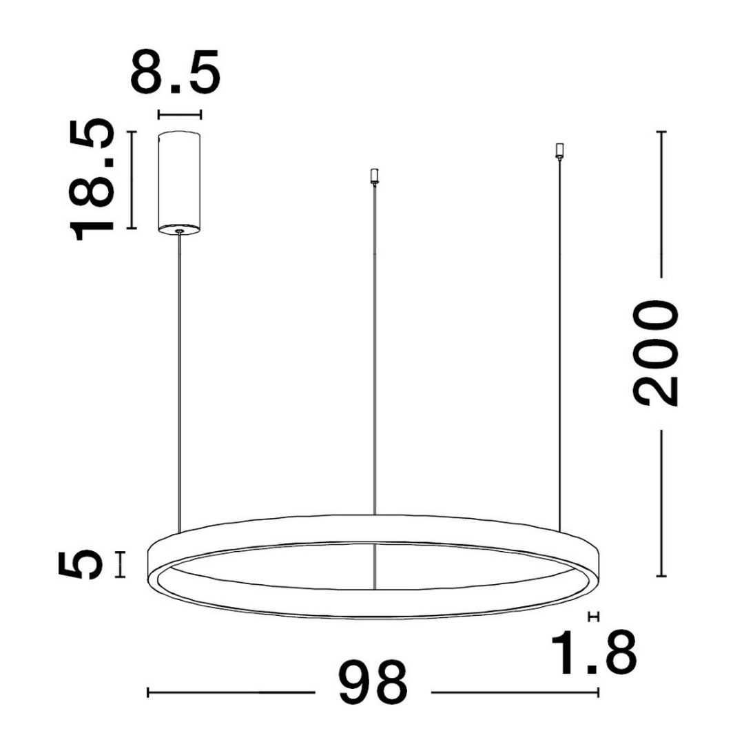 Złota lampa wisząca Bari L do wnętrza w stylu glamour
