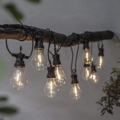 Girlanda świetlna z transparentnymi kloszami 10 lampek