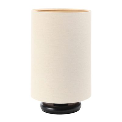 Minimalistyczna lampa stołowa Lima z lnianym abażurem