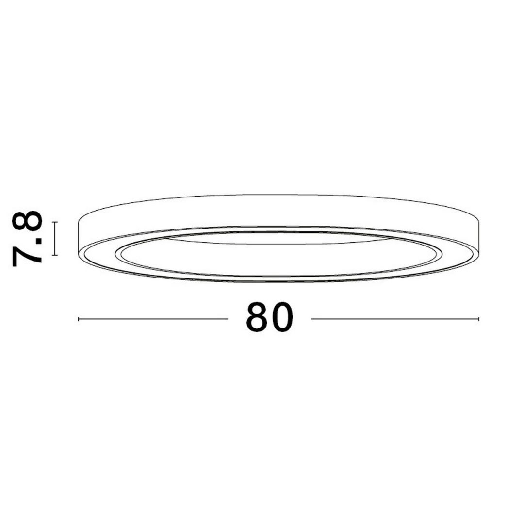 Czarny plafon sufitowy Milpa M o prostej formie