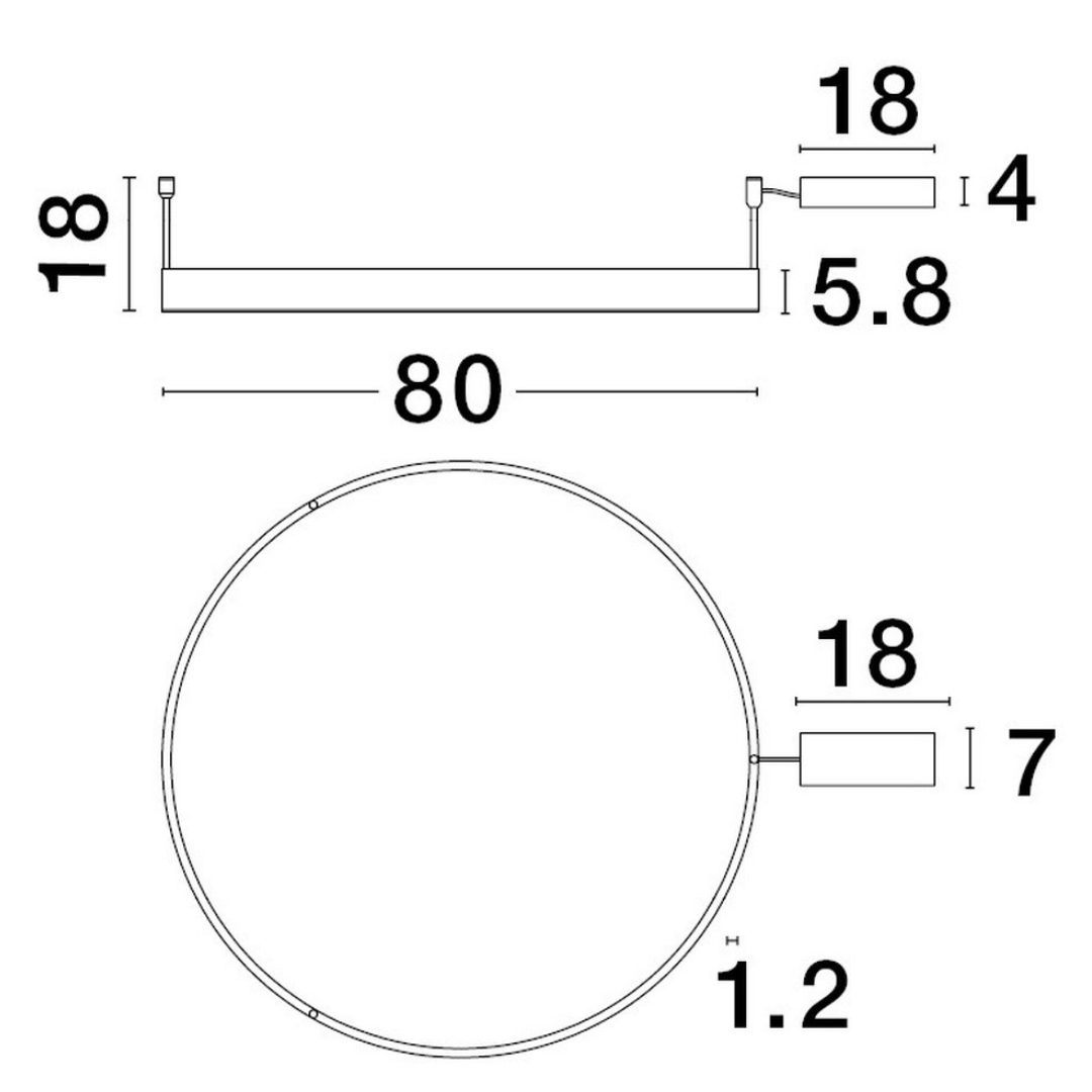 Lampa sufitowa Jaca M o prostej formie