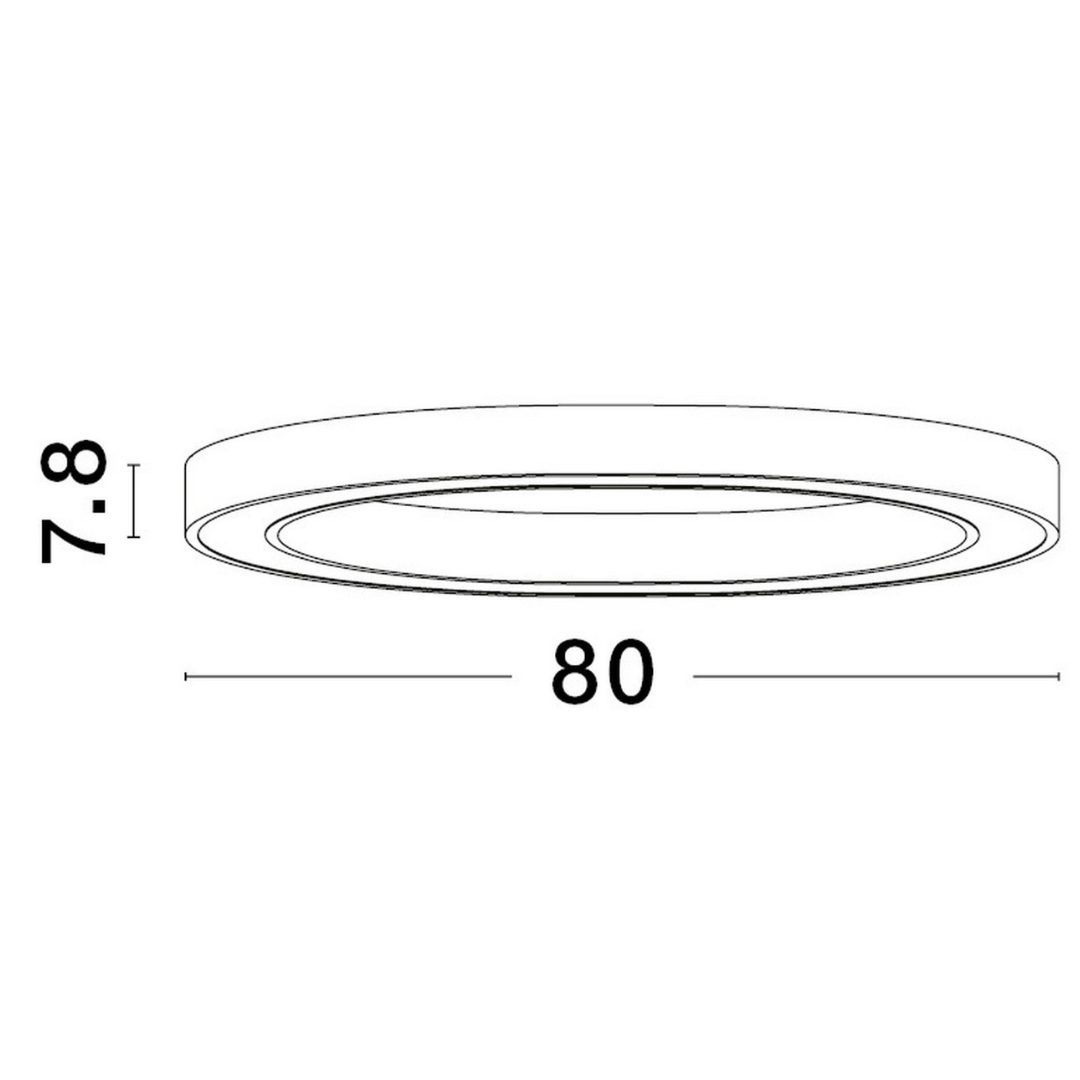 Biały plafon sufitowy Milpa M o matowym wykończeniu