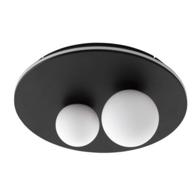 Podwójna lampa sufitowa Abras 2 na okrągłej podsufitce