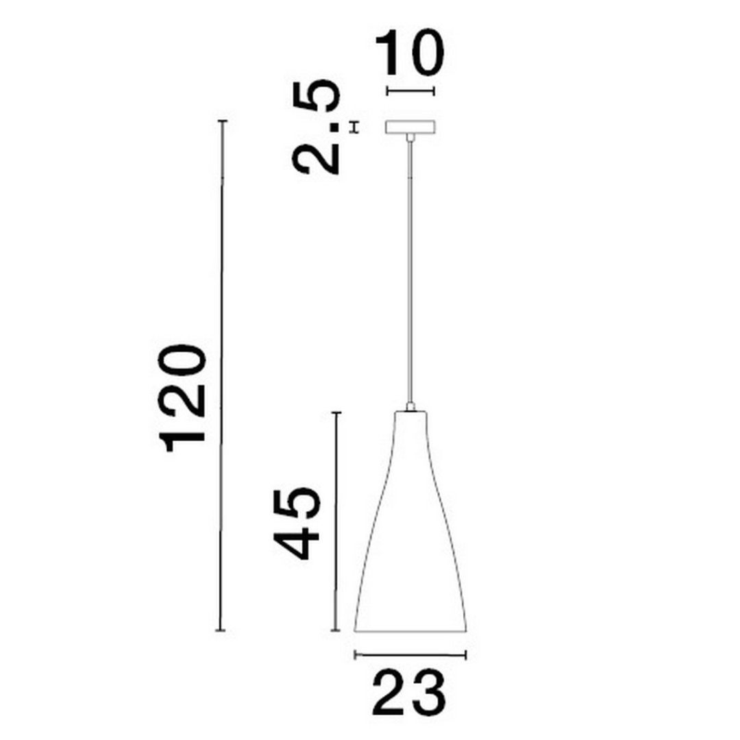 Pojedyncza lampa wisząca Balsa z białym kloszem