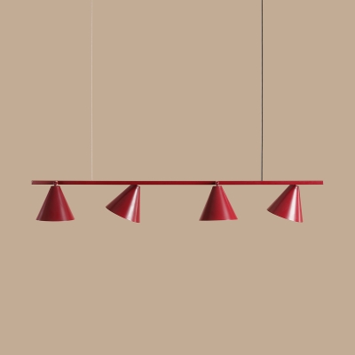 Nowoczesna listwa wisząca Form 4 w bordowym kolorze