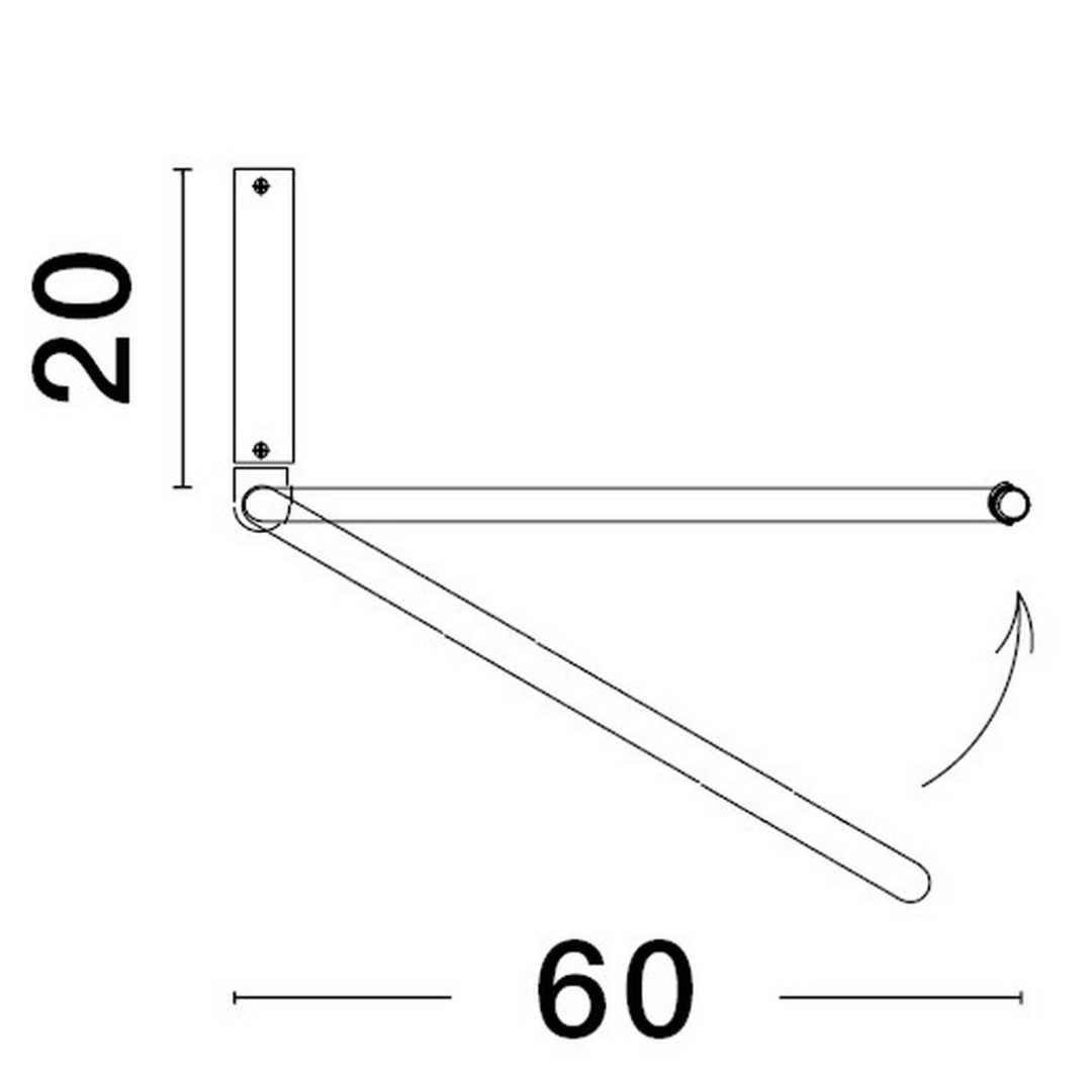 Regulowana lampa sufitowa Abuya M o prostej formie
