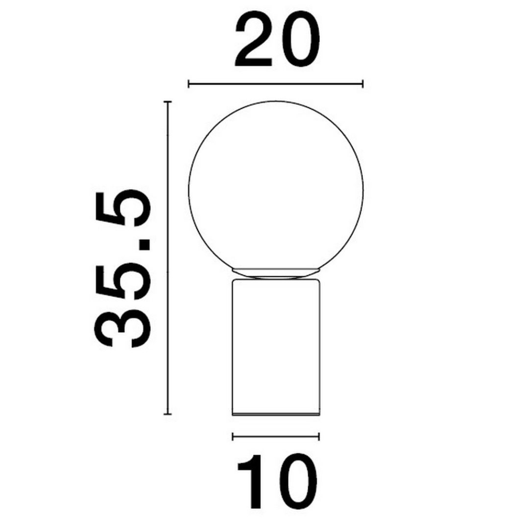 Złota lampa stołowa Adela o prostym designie