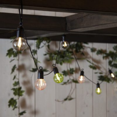 Girlanda świetlna z półtransparentnymi kolorowymi lampkami