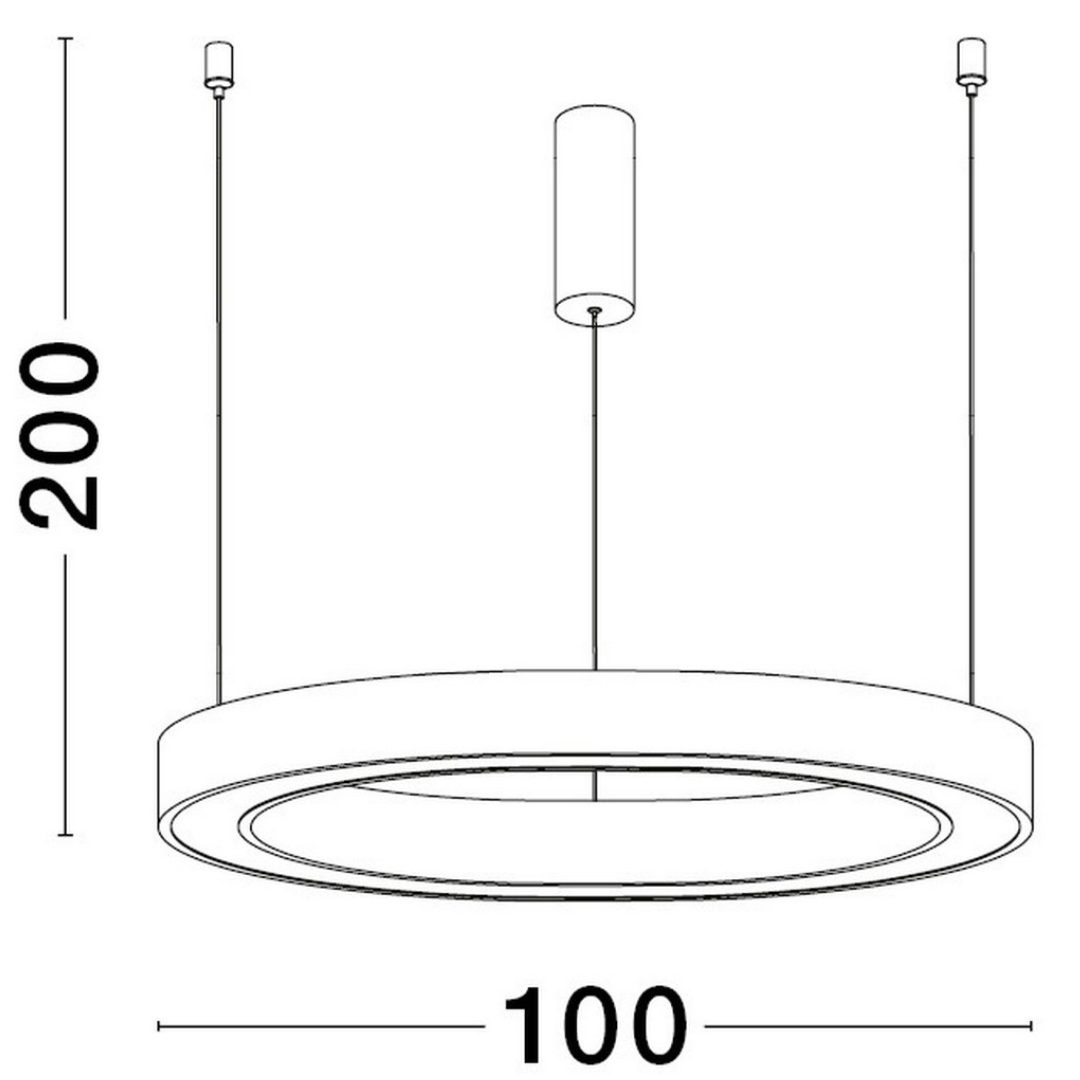 Złota lampa wisząca Milpa L z okrągłym kloszem