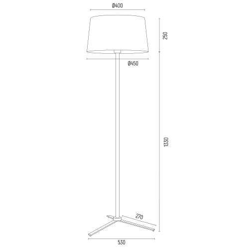 Lampa podłogowa Cavalino ze śmietankowym abażurem