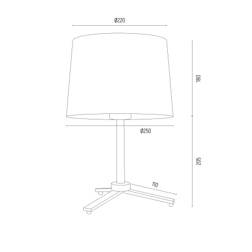 Lampa stołowa Cavalino z detalami w złotym kolorze