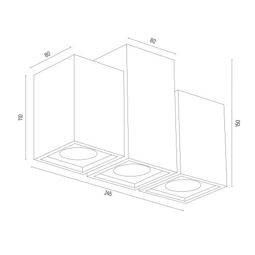 Nowoczesna lampa sufitowa Mortimer 3 z możliwością regulacji