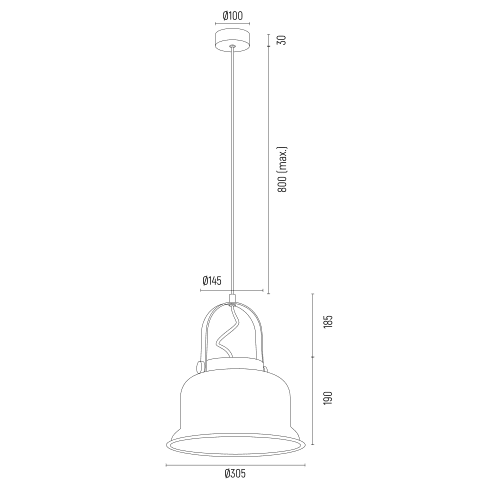 Metalowa lampa wisząca Palmer w złotym kolorze