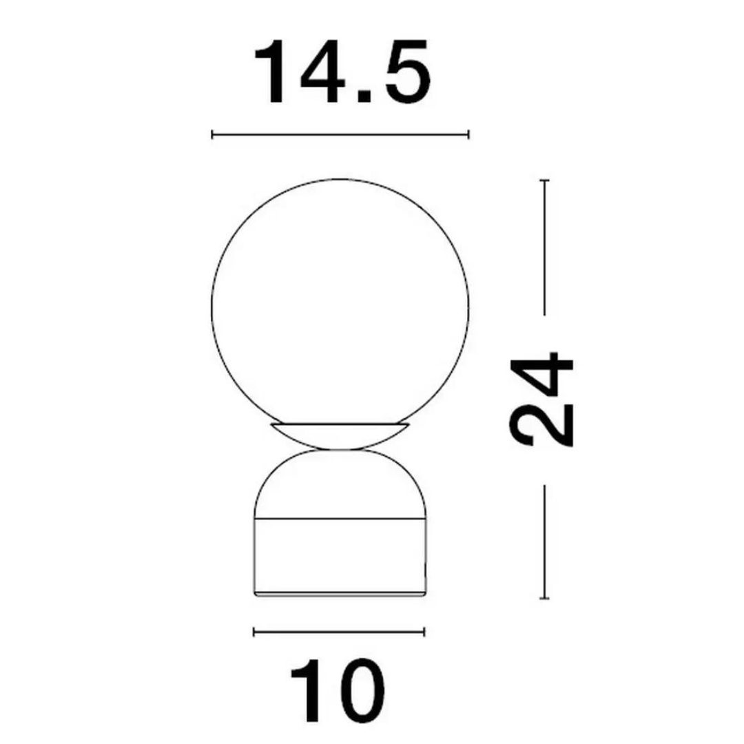 Marmurowa lampa stołowa Orilla ze szklanym kloszem