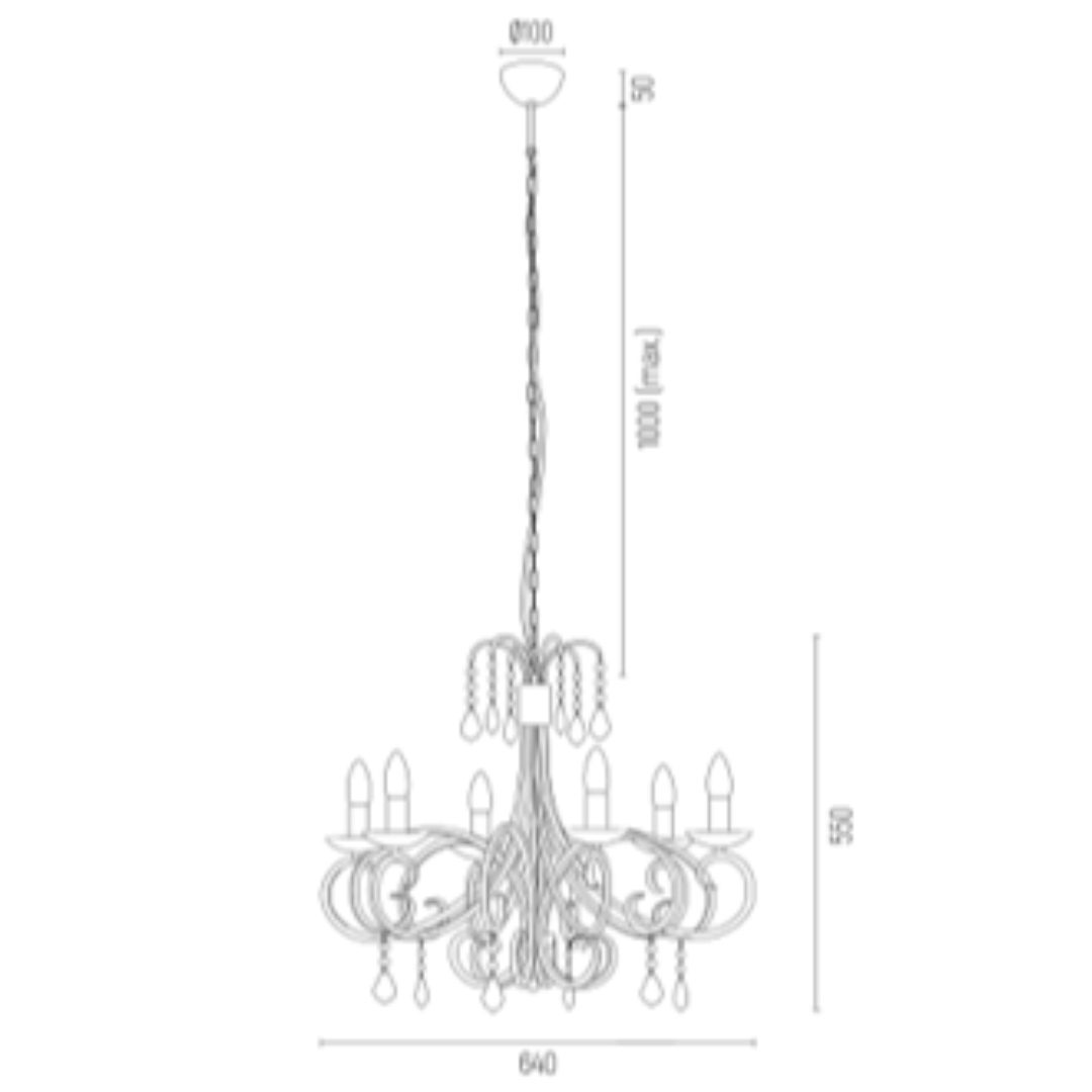Klasyczna lampa wisząca na łańcuchu Diadema 3