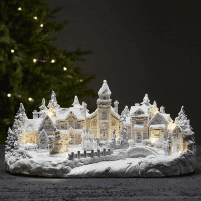 Dekoracyjne zimowe miasteczko LED