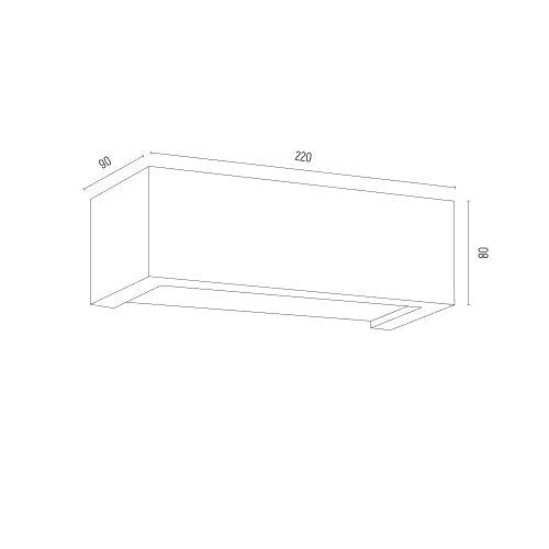 Złoty kinkiet ścienny Caserta S o poziomych prążkach