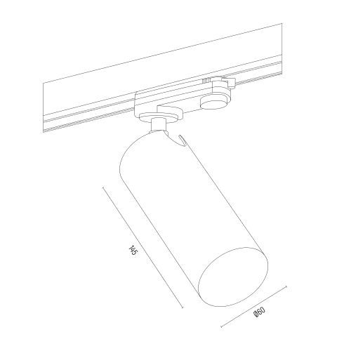 Złoty reflektor Torello do szynoprzewodu