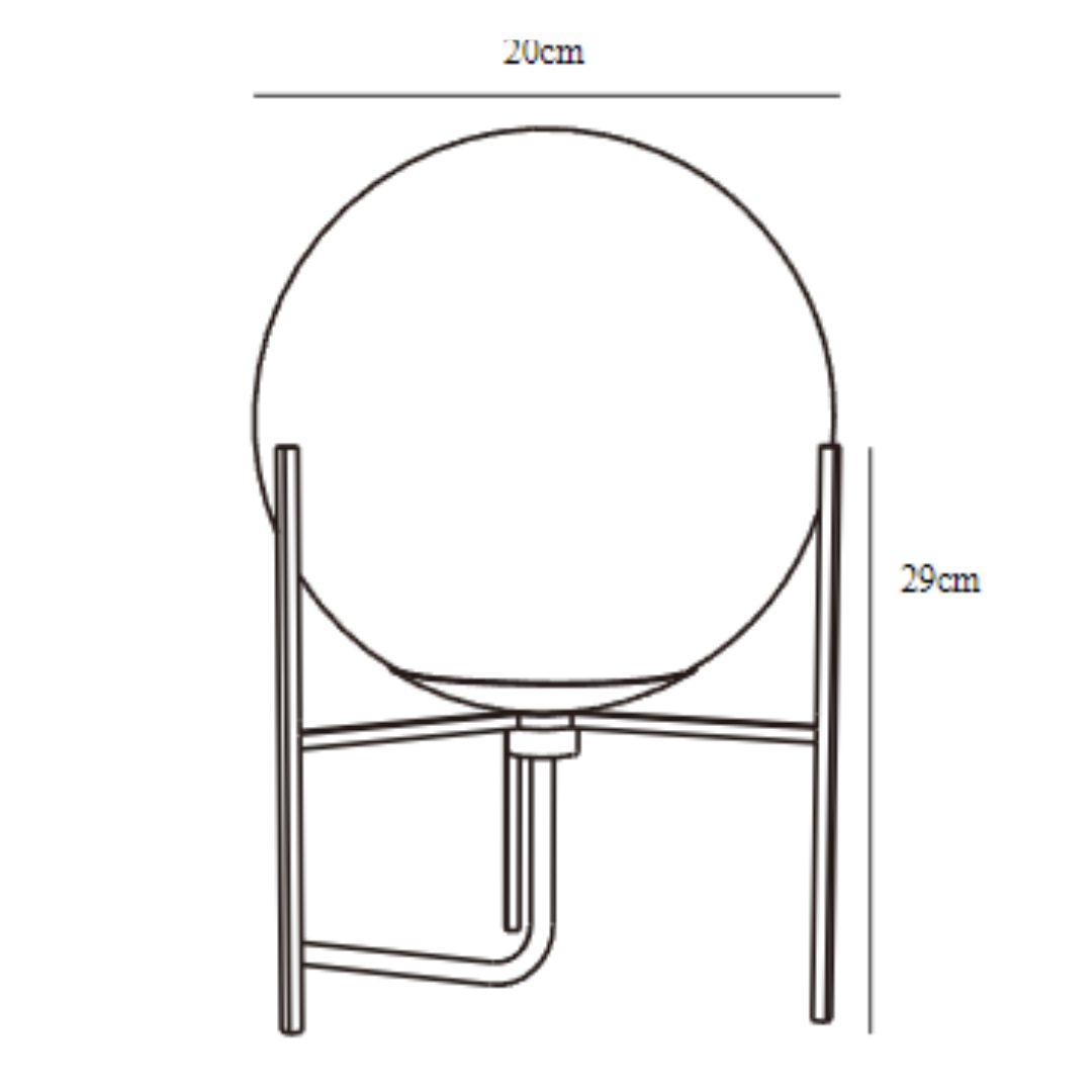 Elegancka lampa stołowa Alton na trójnogu