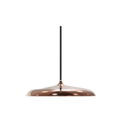 Pojedyncza lampa wisząca Artist o metalicznym wykończeniu klosza