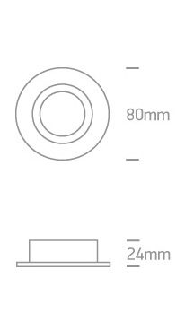 Białe oczko wpuszczane Perisa