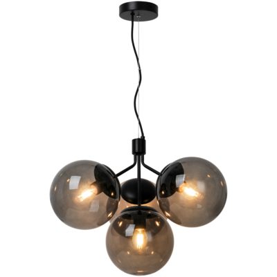 Lampa wisząca Ivona 4 z przydymianymi kulami