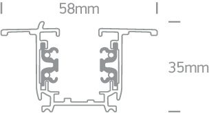 3-fazowy szynoprzewód wpuszczany 40003R/W - ONE Light