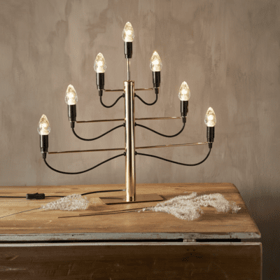 Czarno-złoty świecznik