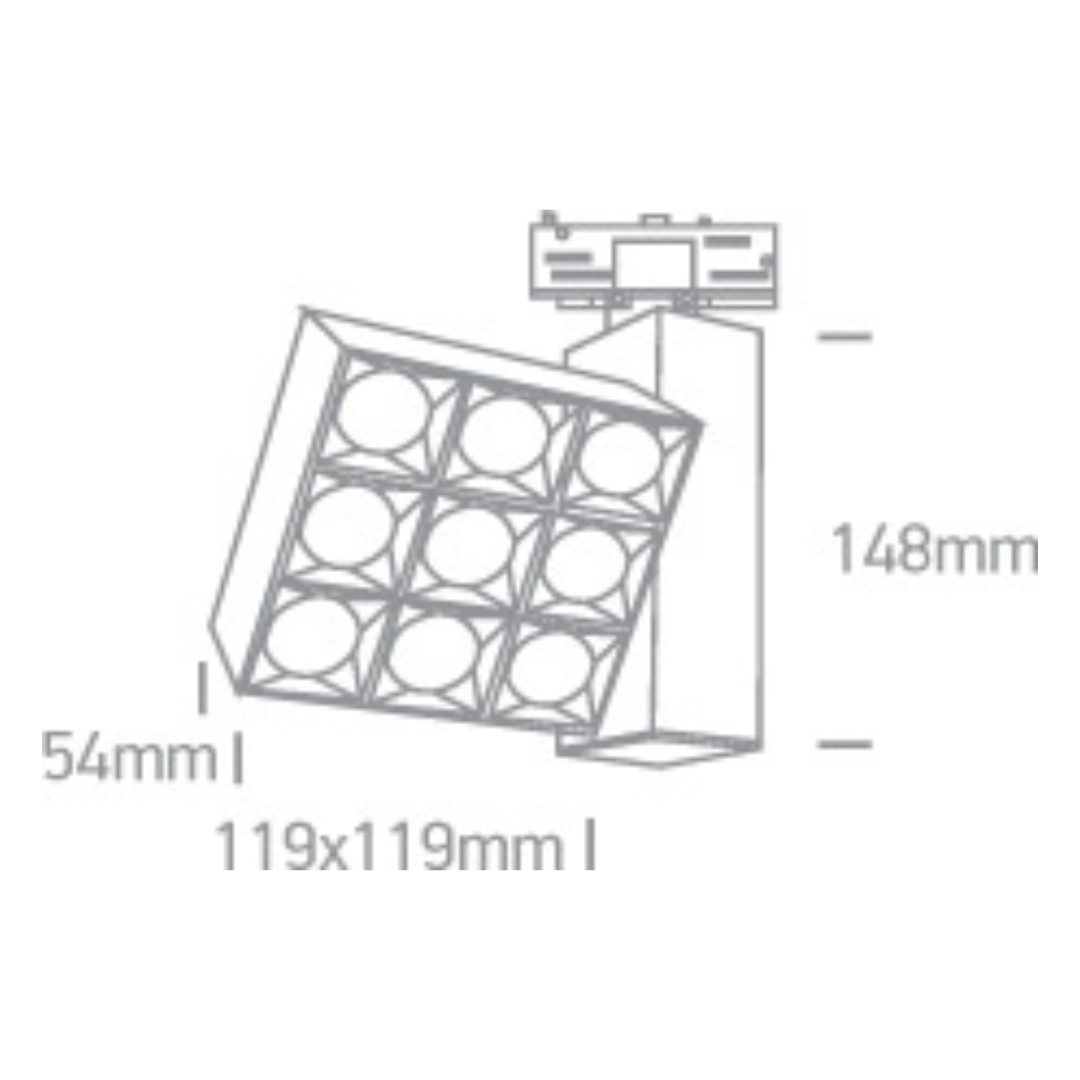 9-płomienna lampa do szynoprzewodu Noli 9 65906BT/W/W - ONE Light