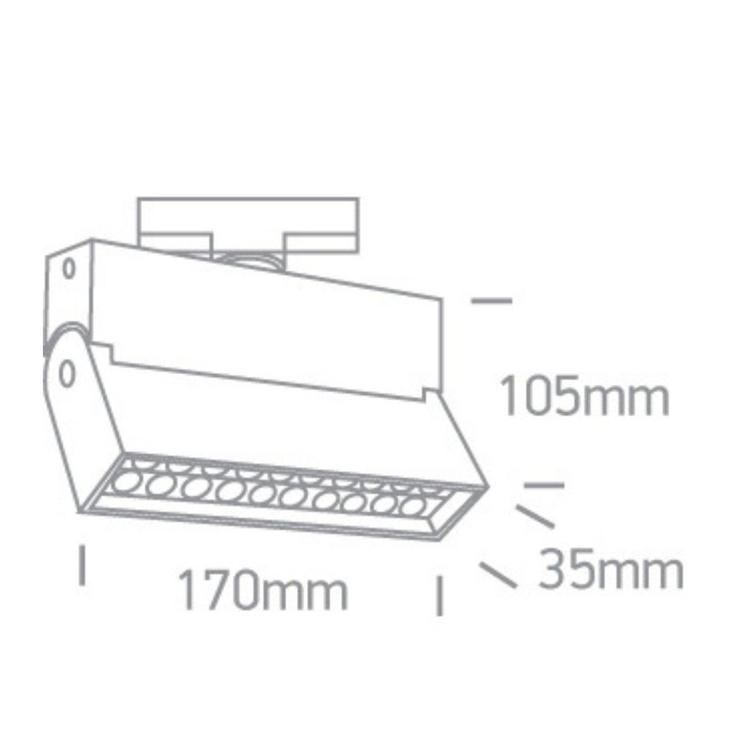 Biała oprawa szynowa Skamnia 65020T/W/W - ONE Light