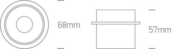 Reflektor podtynkowy Tholos o złotym wnętrzu