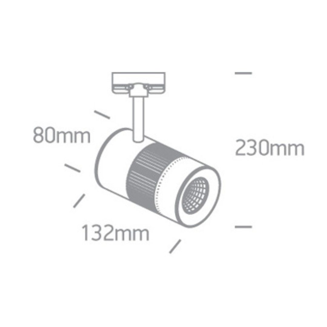 Biały reflektor z czarnym elementem Kampia 65628T/W/C - ONE Light