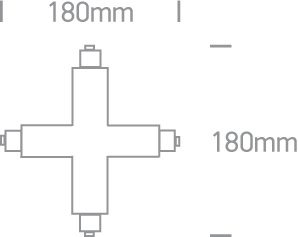 Łącznik w kształcie litery X 3F 41018/W - ONE Light