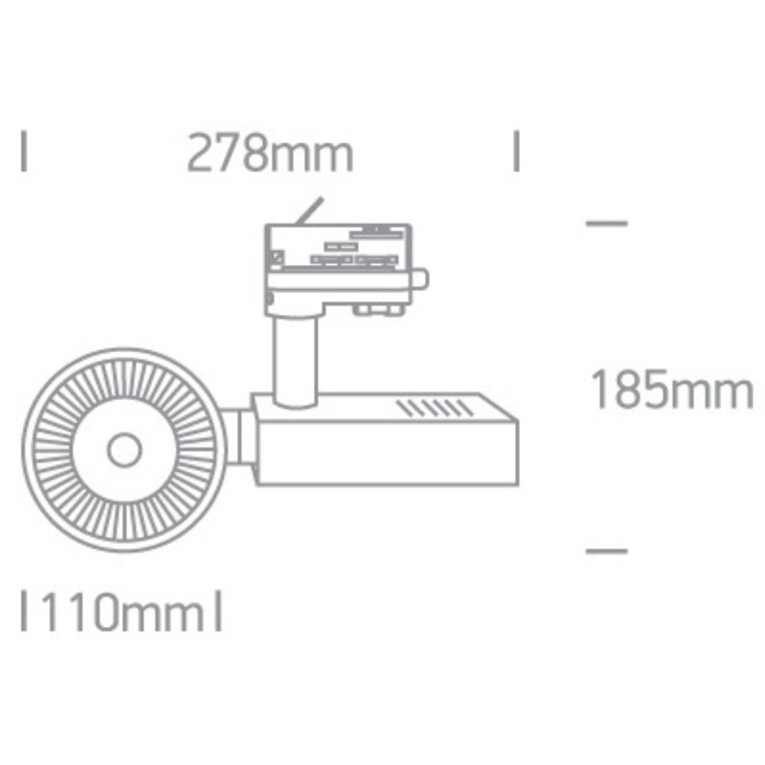 Biały reflektor w nowoczesnym stylu Agoriani 65622T/W/C - ONE Light