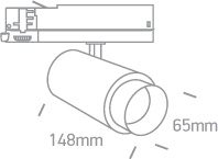 Biały reflektor wykonany z aluminium Gesso 65650AT/W/W - ONE Light