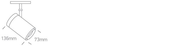 Prosty reflektor Grus 2D DALI 42114BL/B/W - ONE Light