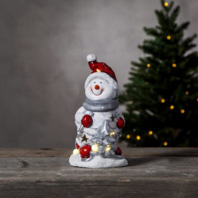 Ceramiczny bałwanek z czerwoną czapką Friends