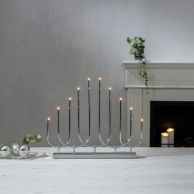 Designerski świecznik z metalu