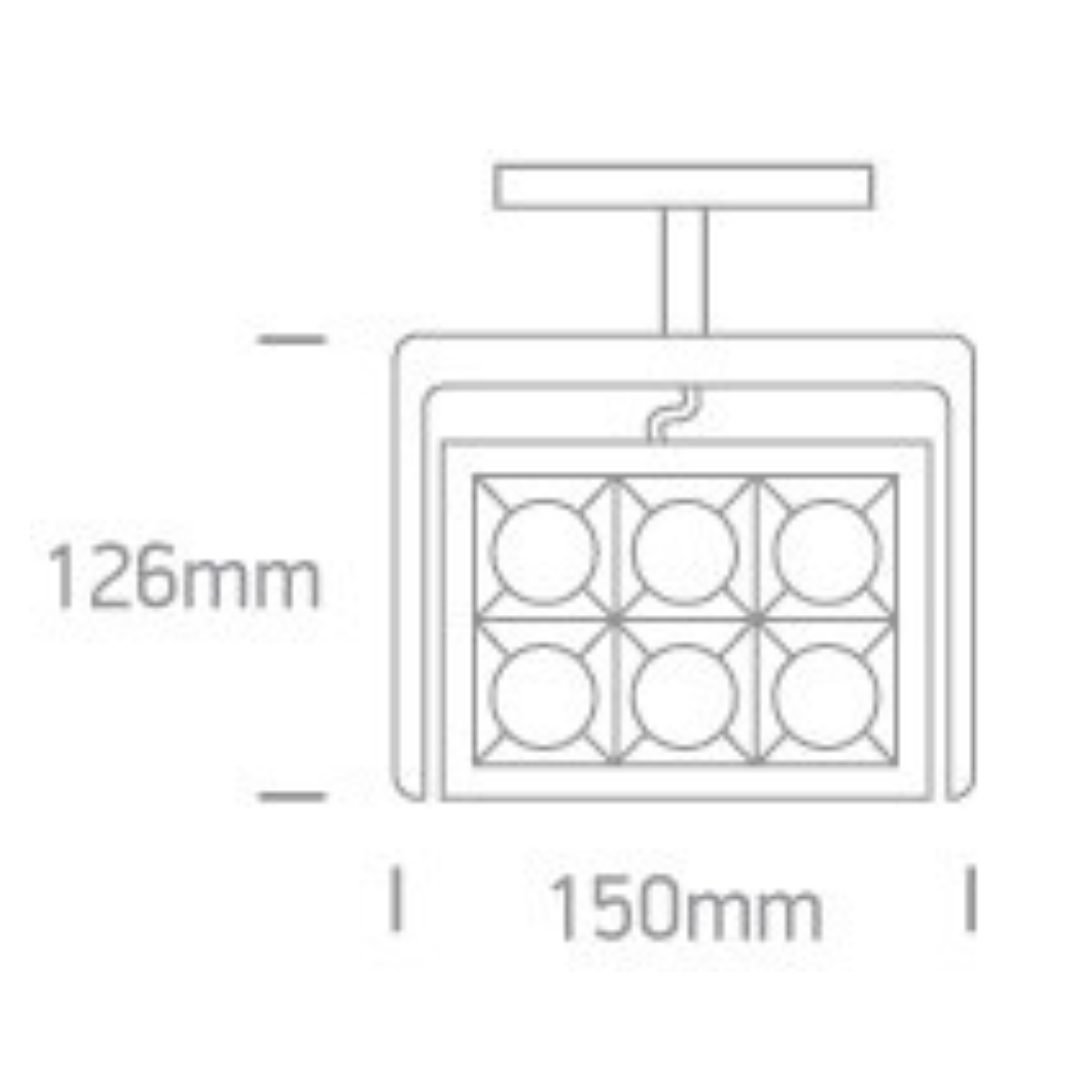 6-płomienna lampa do szyn magnetycznych Pictor D DALI 42118L/B/W - ONE Light