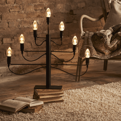 Industrialny świecznik z metalu