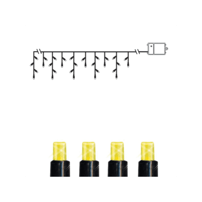 Kurtyna LED na baterie 230 cm