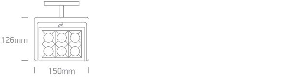 Prostokątna lampa do szyn magnetycznych Pictor 42118/B/W - ONE Light