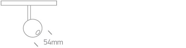 Lampa do szyn magnetycznych w kształcie kuli Ulmus 42134/B/W - ONE Light