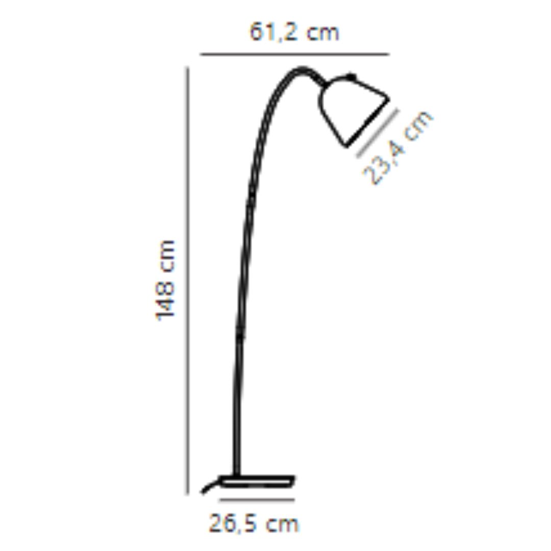 Beżowa lampa podłogowa Fleur o nowoczesnym designie