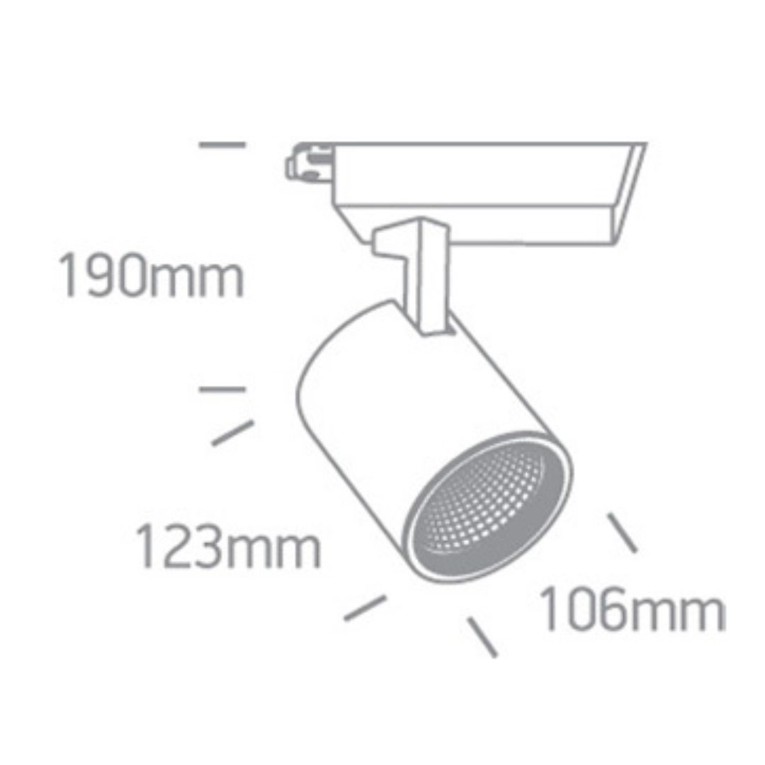 Biały reflektor o neutralnej barwie światła Anigmata 65624T/W/C - ONE Light