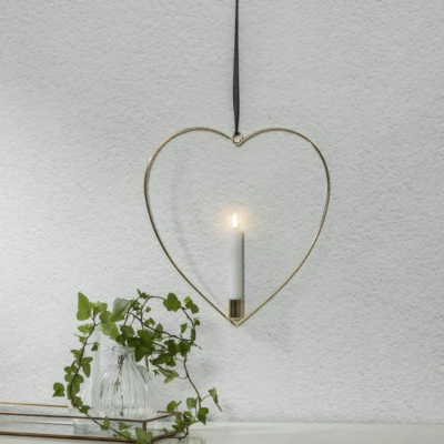 Wiszący świecznik w kształcie serca