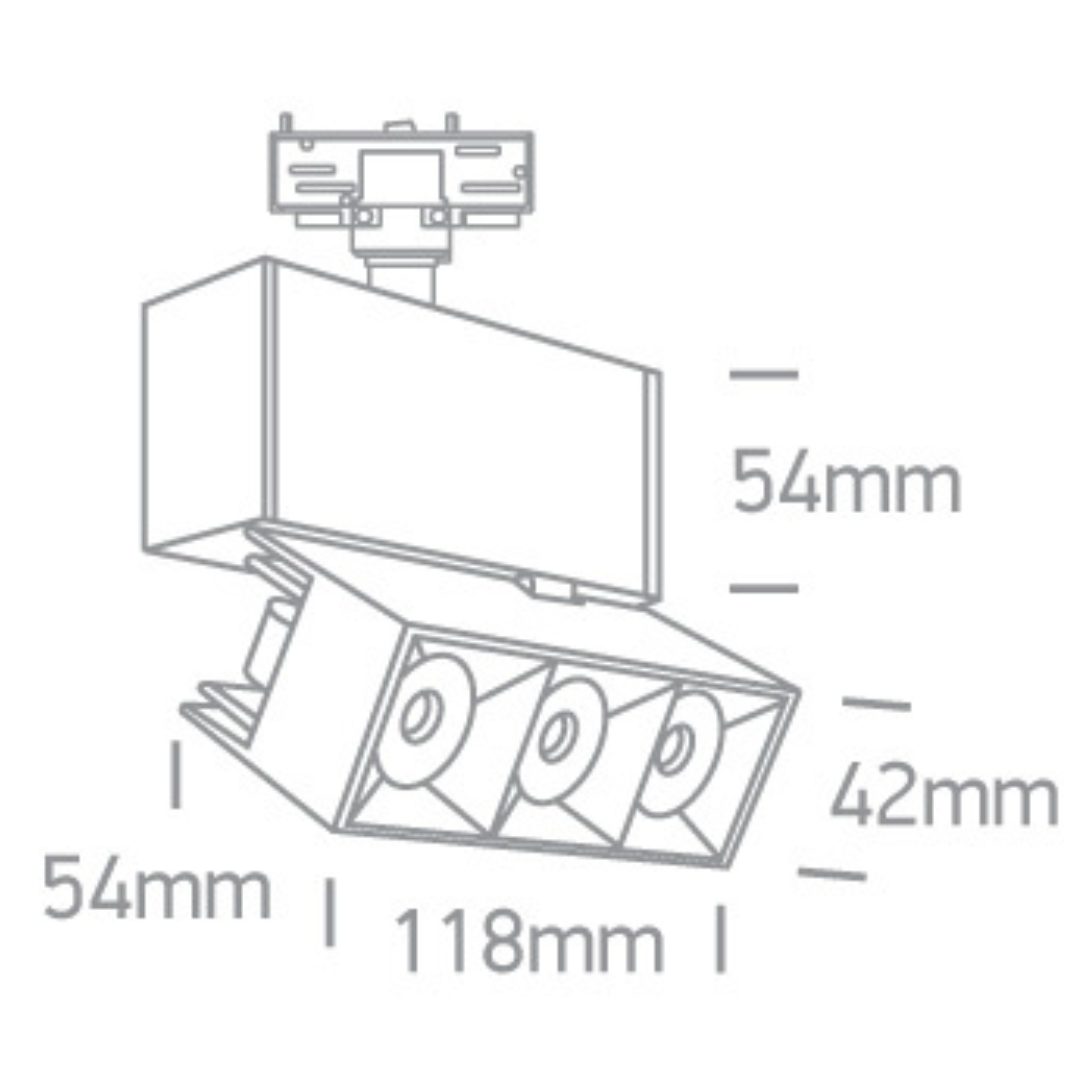 Nietypowa lampa do szynoprzewodu Elliniko 65306BT/W/W - ONE Light
