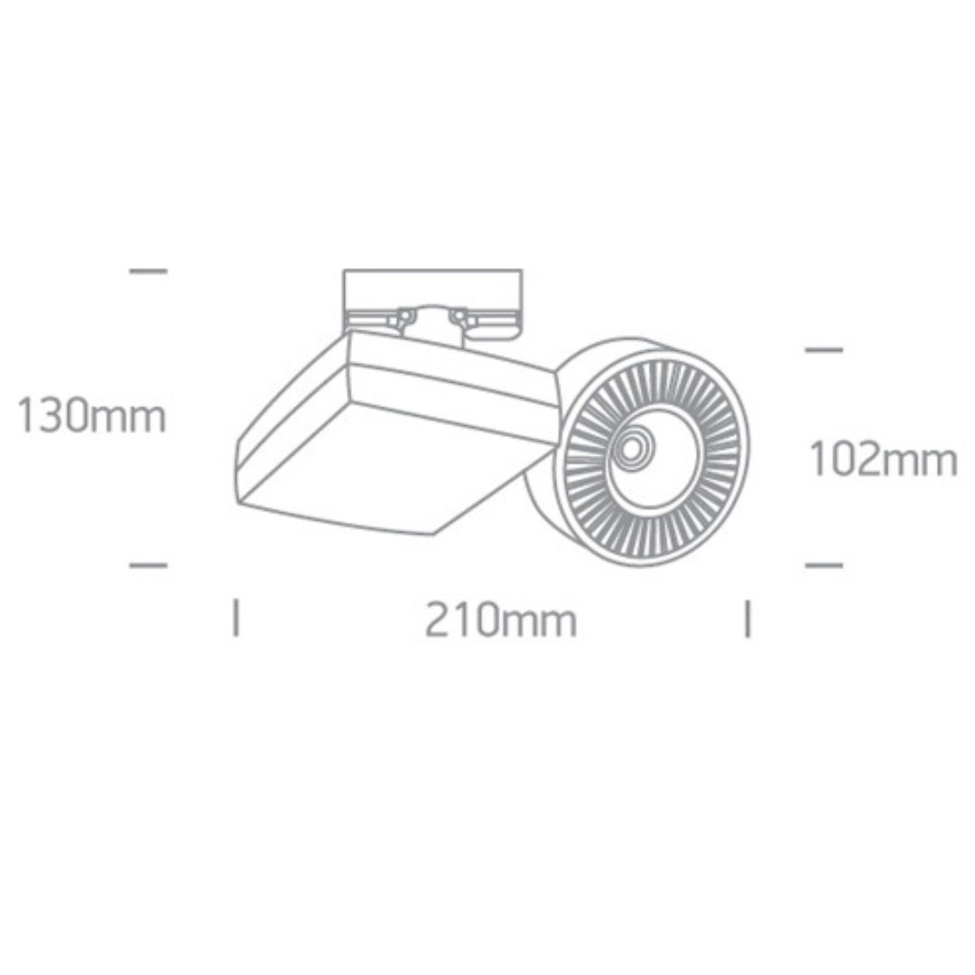 Biały reflektor punktowy Molini A 65620TA/W/W - ONE Light