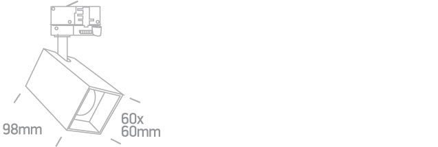 Reflektor o kwadratowym kształcie Itamos 65105NAT/W - ONE Light